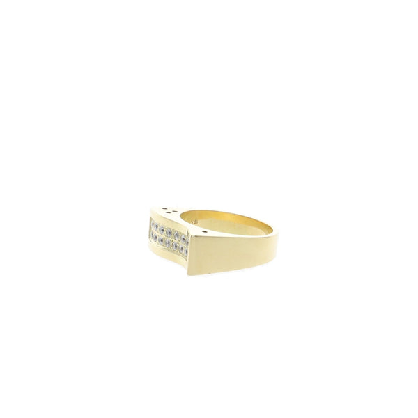Anillo Oro Amarillo y Circones AN12508 - Joyería Rometsch
