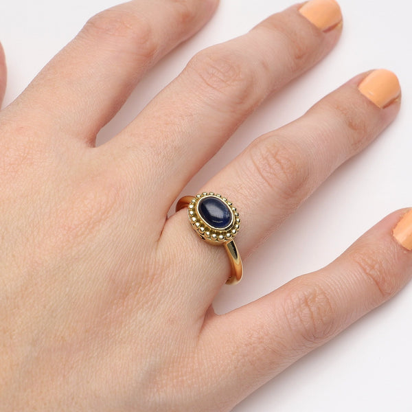 Anillo Oro Amarillo Zafiro, AN7952 - Joyería Rometsch