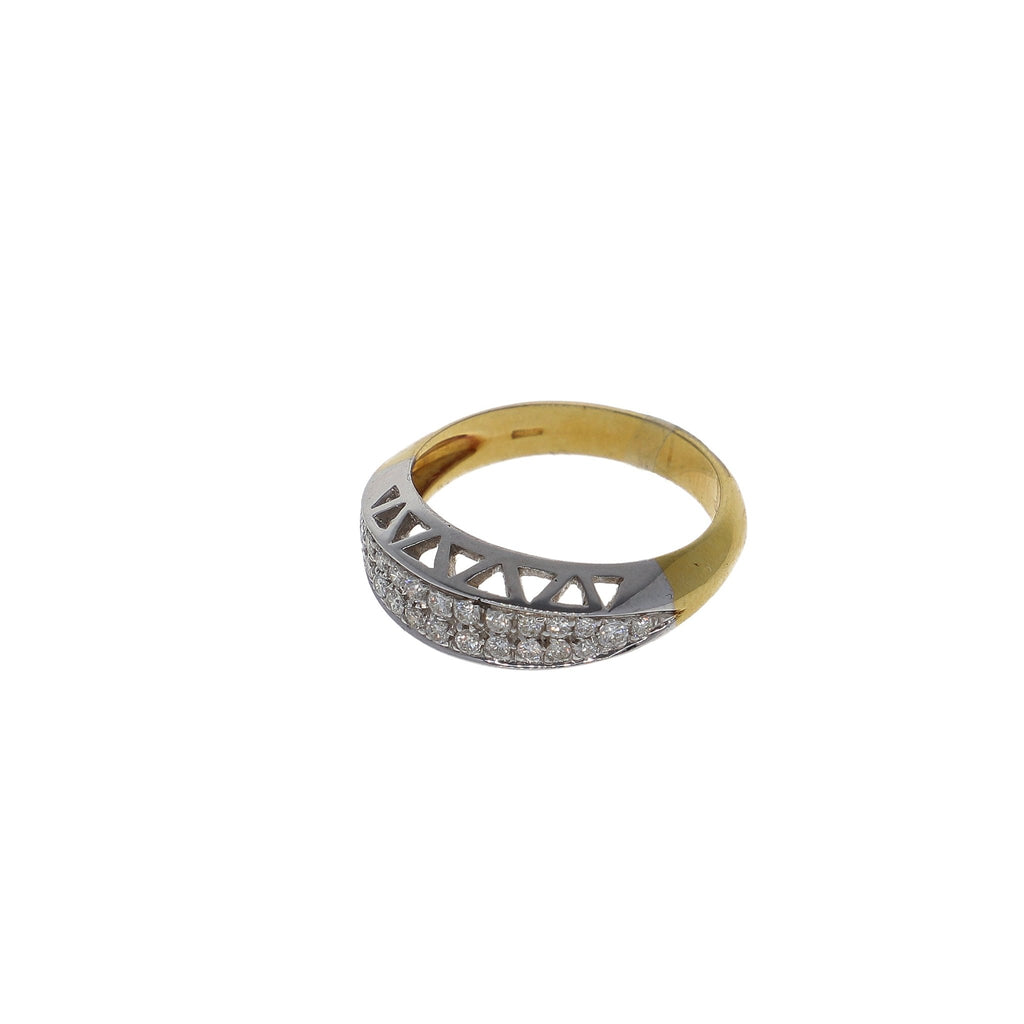 Anillo Oro Amarillo/Blanco con Diamantes, AN6716 - Joyería Rometsch