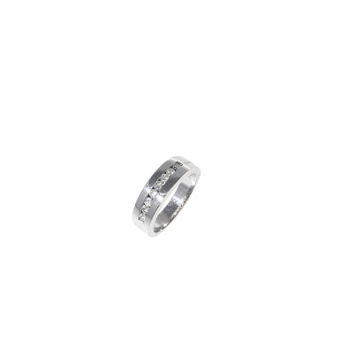 Anillo Oro Blanco 18kt con Diamantes, AN3705 - Joyería Rometsch