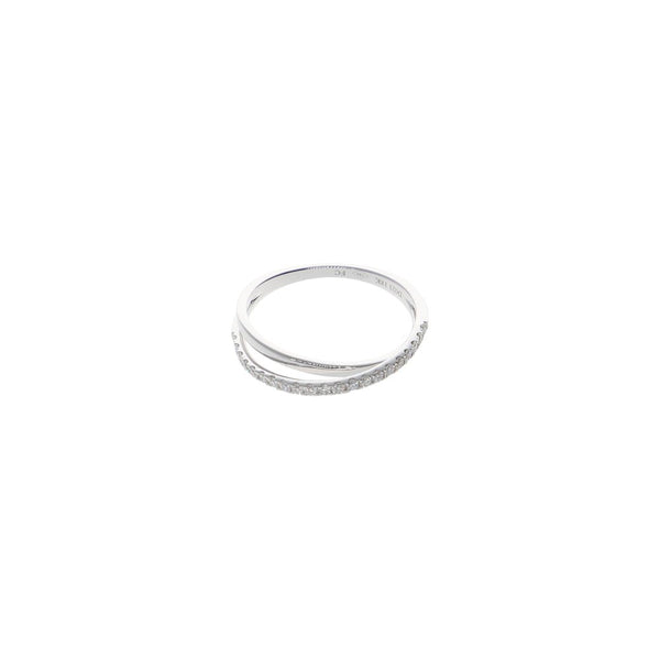 Anillo Oro Blanco Brillantes AN10401 - Joyería Rometsch
