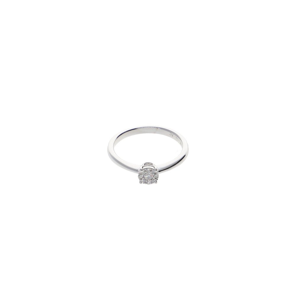 Anillo Oro Blanco Brillantes AN10405 - Joyería Rometsch