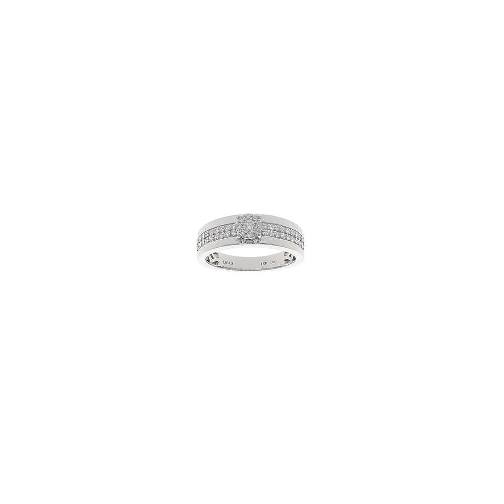 Anillo Oro Blanco Brillantes AN2305023 - Joyería Rometsch