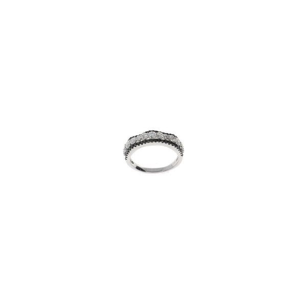 Anillo Oro Blanco Brillantes AN4635 - Joyería Rometsch