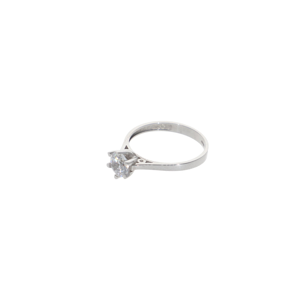 Anillo Oro Blanco Circón Solitario AN12924 - Joyería Rometsch