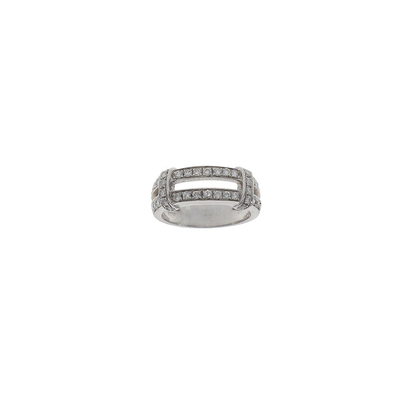 Anillo Oro Blanco con Brillantes, AN10949 - Joyería Rometsch