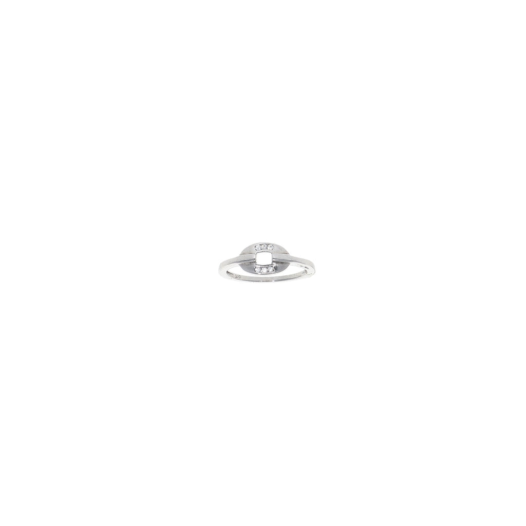 Anillo Oro Blanco con Circones, AN1109344 - Joyería Rometsch