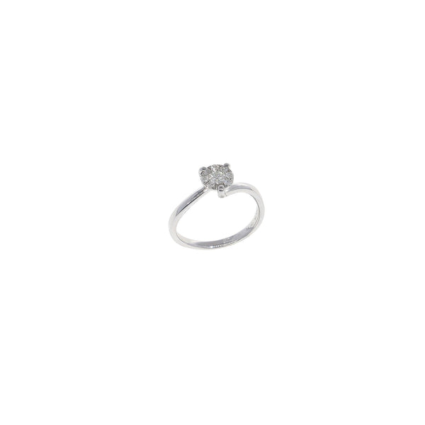 Anillo Oro Blanco con Diamante AN2106018 - Joyería Rometsch