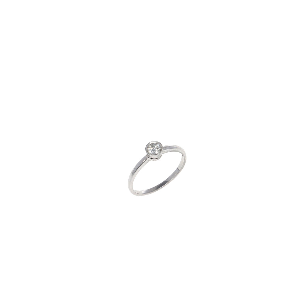 Anillo Oro Blanco con Diamante AN6882 - Joyería Rometsch