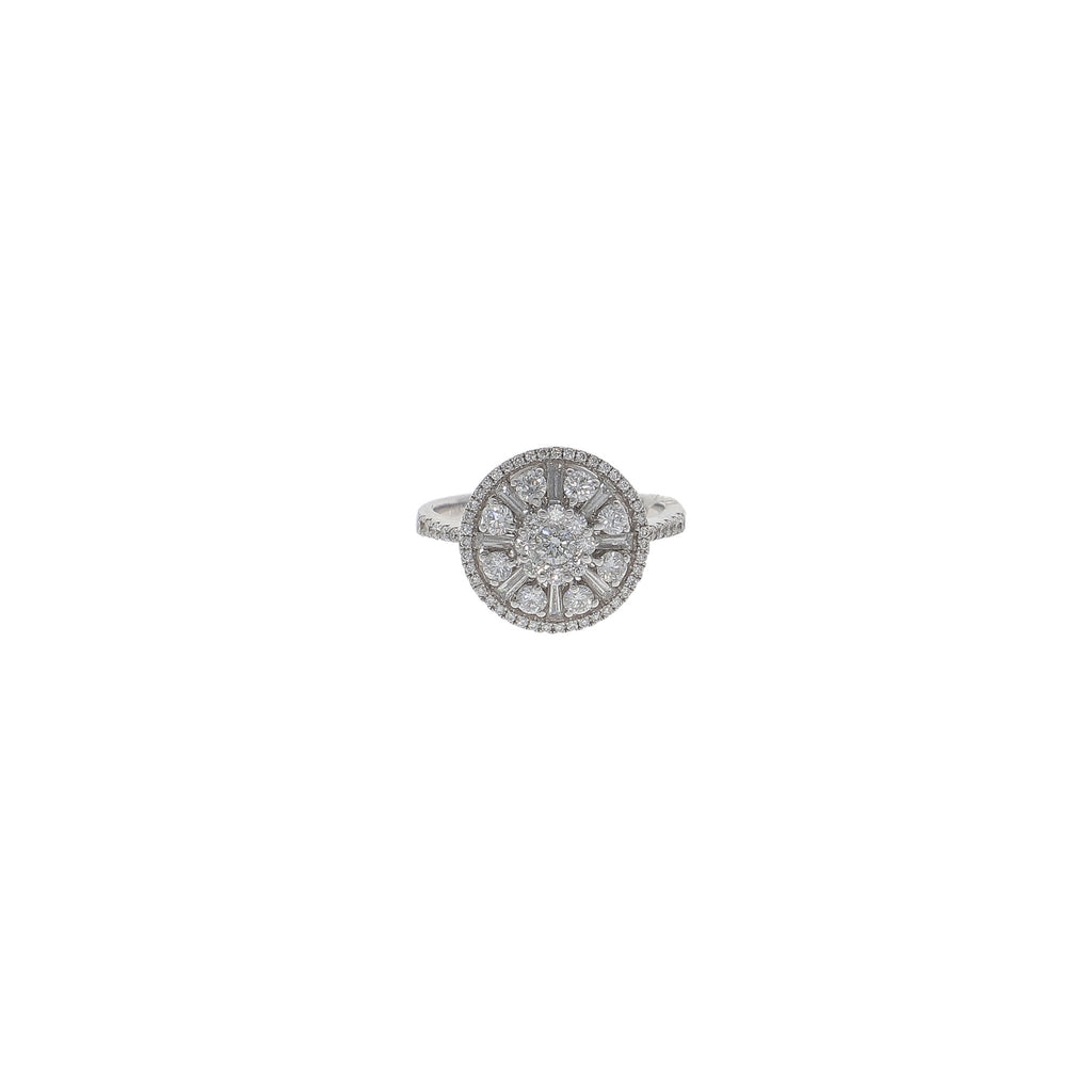 Anillo Oro Blanco con Diamantes, AN2473 - Joyería Rometsch