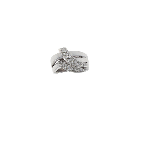 Anillo Oro Blanco con Diamantes, AN8955 - Joyería Rometsch