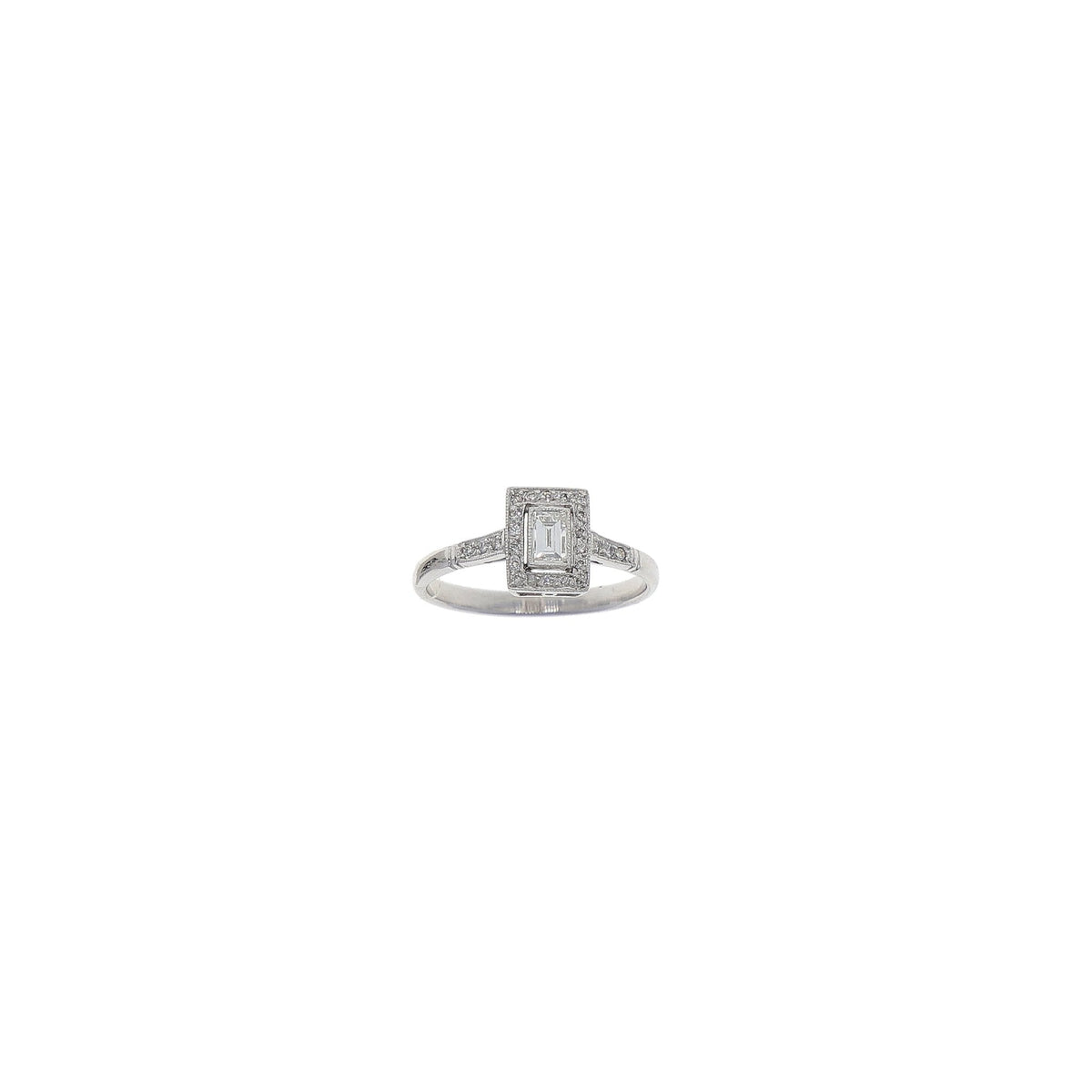 Anillo Oro Blanco con Diamantes, AN9197 - Joyería Rometsch