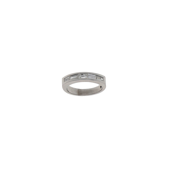 Anillo Oro Blanco Diamante Baguet, AN2398 - Joyería Rometsch