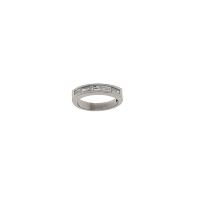 Anillo Oro Blanco Diamante Baguet, AN2398 - Joyería Rometsch