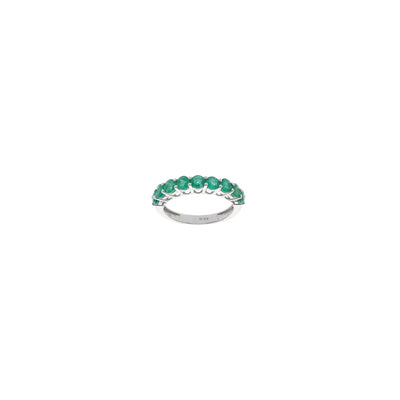 Anillo Oro Blanco Esmeralda, AN10603 - Joyería Rometsch