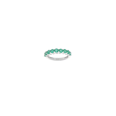 Anillo Oro Blanco Esmeralda AN2203004 - Joyería Rometsch