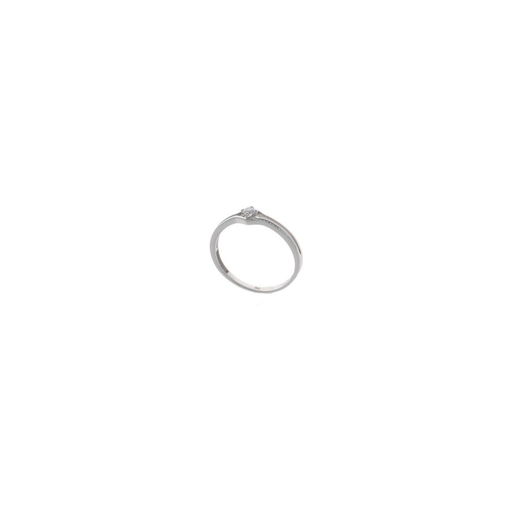 Anillo Oro Blanco Rodio Circón, AN9921 - Joyería Rometsch