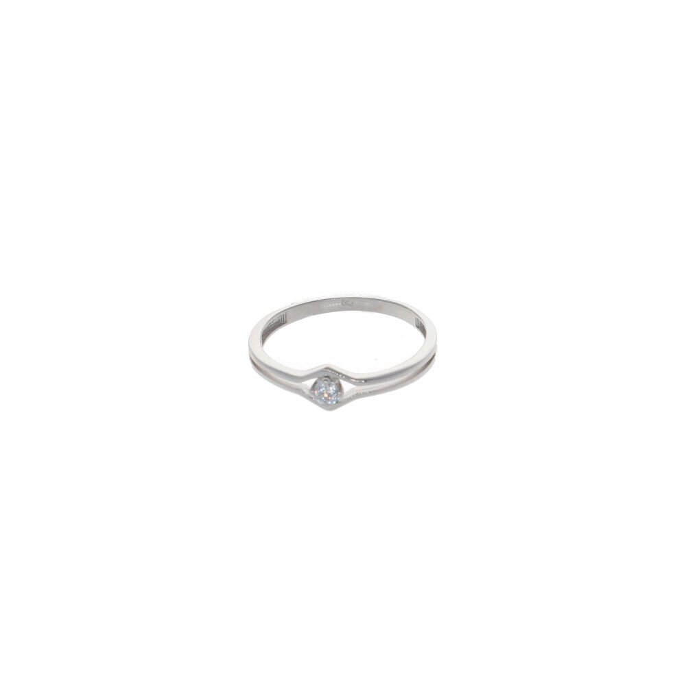 Anillo Oro Blanco Rodio Circón, AN9921 - Joyería Rometsch