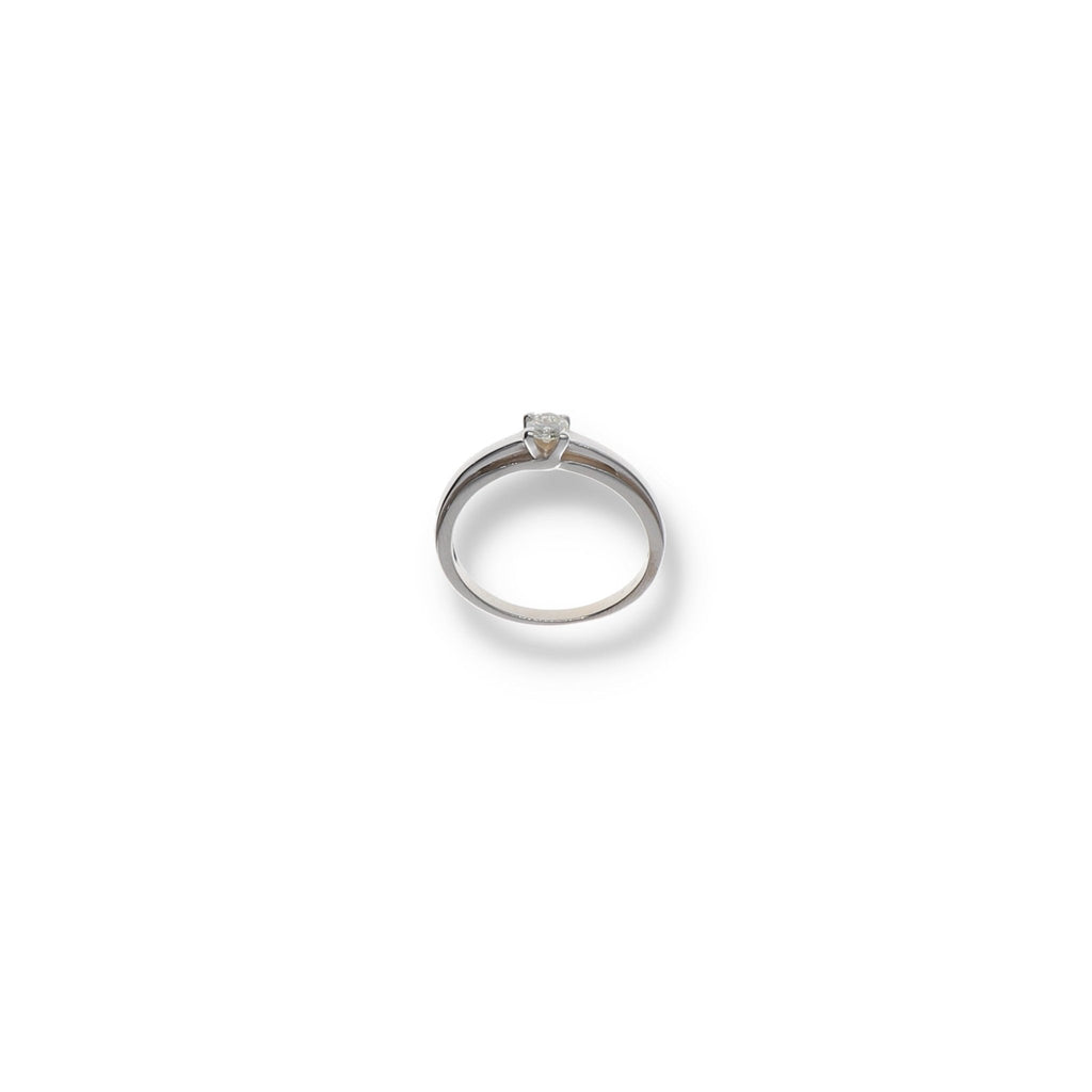 Anillo Oro Blanco y Brillante AN12241 - Joyería Rometsch