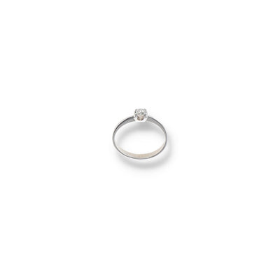 Anillo Oro Blanco y Brillante AN12243 - Joyería Rometsch