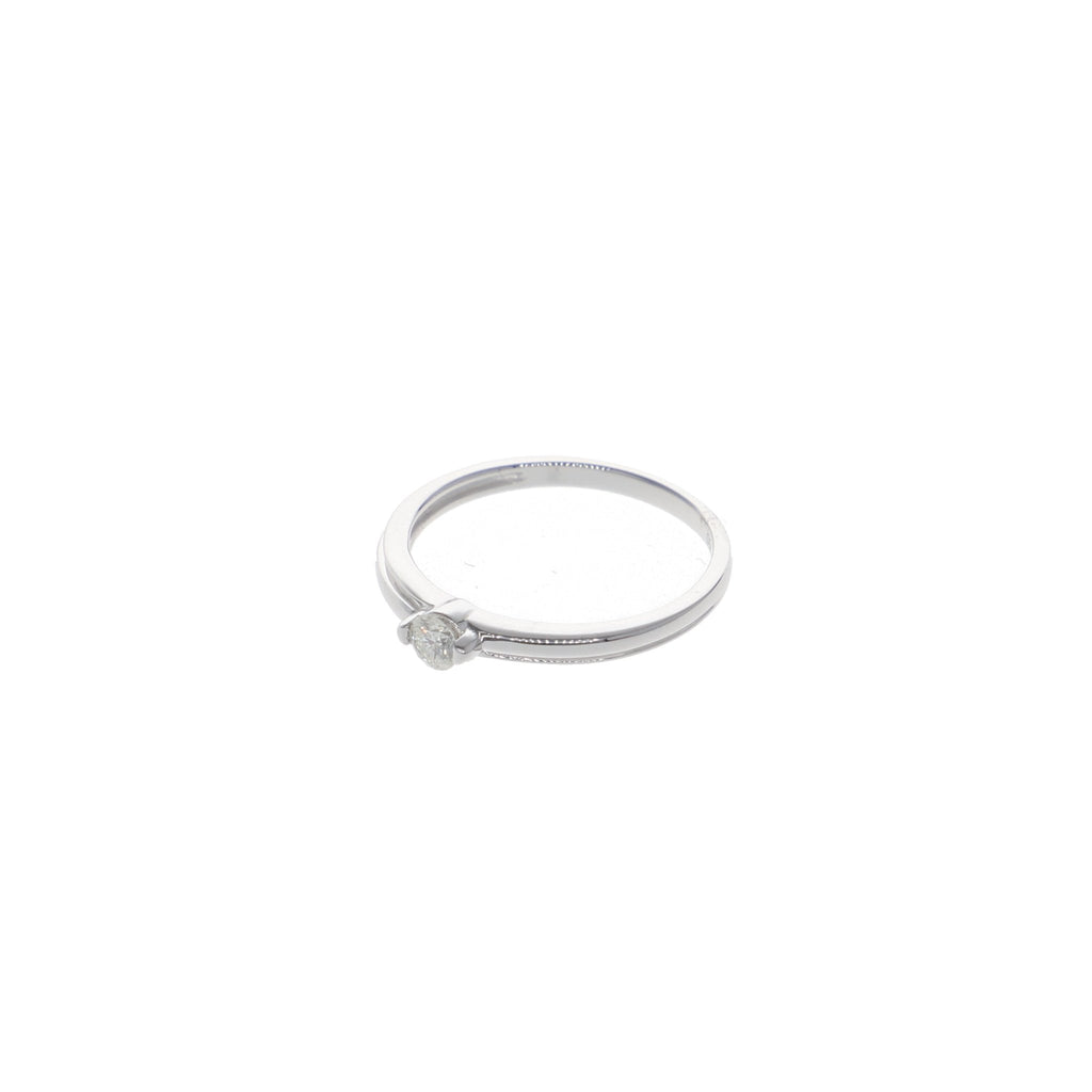 Anillo Oro Blanco y Brillante Solitario AN12690 - Joyería Rometsch