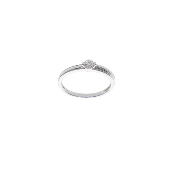 Anillo Oro Blanco y Brillante Solitario AN12690 - Joyería Rometsch