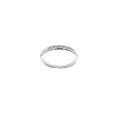 Anillo Oro Blanco y Brillantes Medio Cintillo AN12694 - Joyería Rometsch