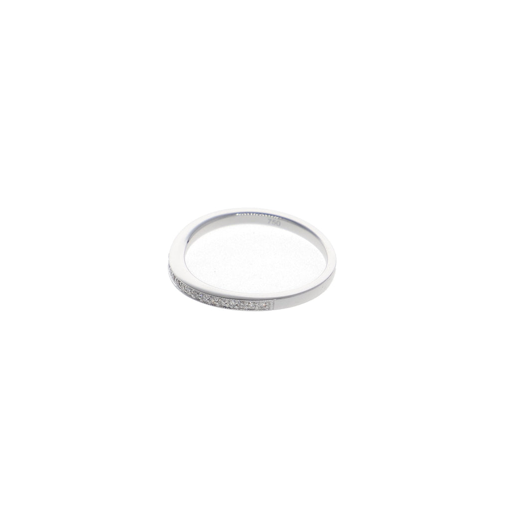 Anillo Oro Blanco y Brillantes Medio Cintillo AN12696 - Joyería Rometsch