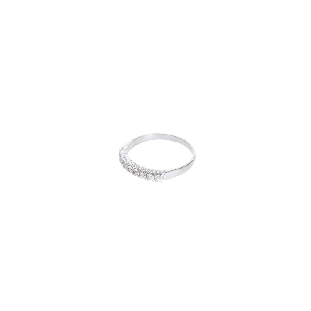 Anillo Oro Blanco y Brillantes Medio Cintillo AN12862 - Joyería Rometsch