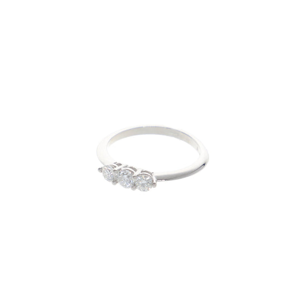Anillo Oro Blanco y Brillantes Tricillo - Joyería Rometsch