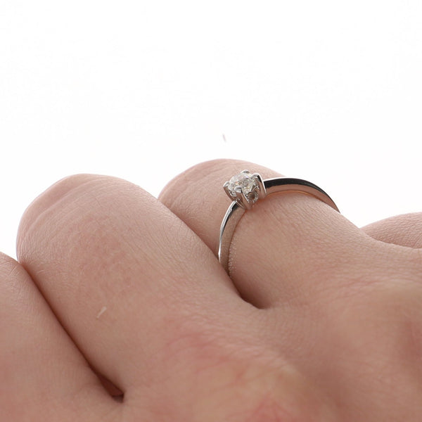 Anillo Platino Solitario Brillante, AN11589 - Joyería Rometsch