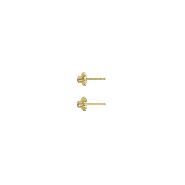 Aro Abridor Oro Amarillo Flor Circón II AR12968 - Joyería Rometsch