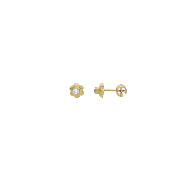Aro Abridor Oro Amarillo Flor Circón II AR12968 - Joyería Rometsch