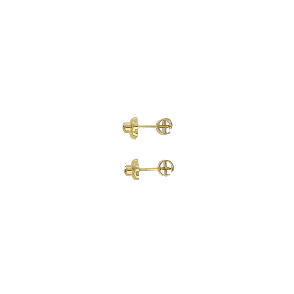 Aro Abridor Oro Amarillo Flor Circón II AR12968 - Joyería Rometsch