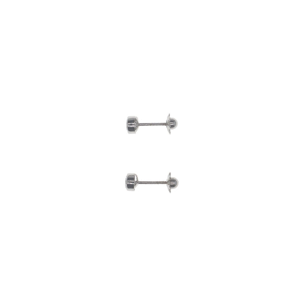 Aro Niña Oro Blanco y Circón Punto de Luz AR13060 - Joyería Rometsch