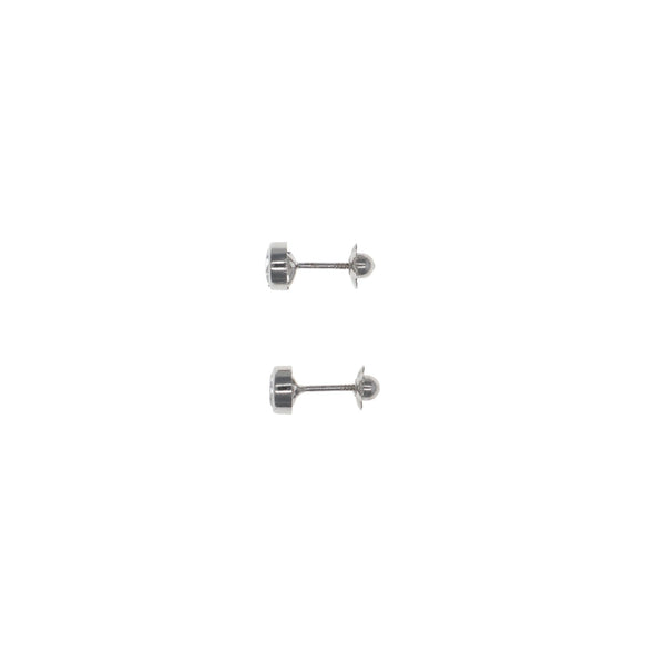 Aro Niña Oro Blanco y Circón Punto de Luz AR13061 - Joyería Rometsch