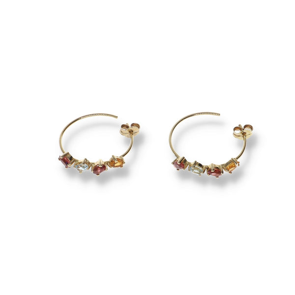 Aro Oro Amarillo Piedras Naturales AR12237 - Joyería Rometsch