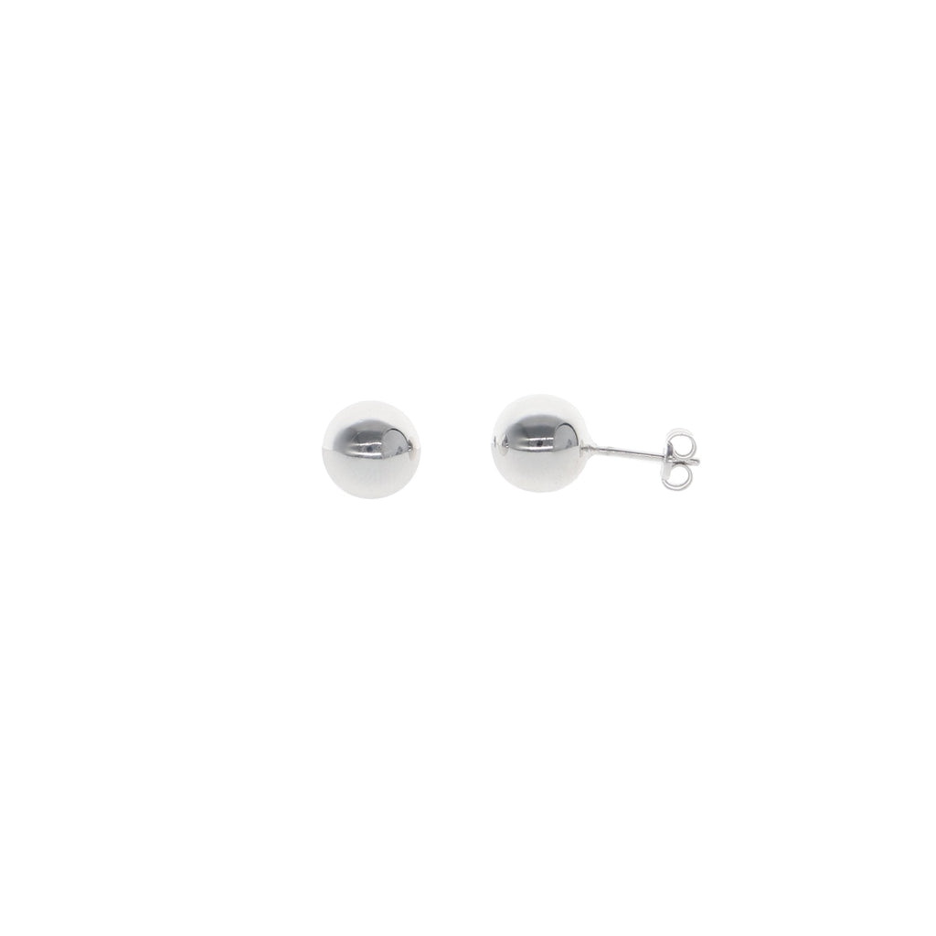 Aro Oro Blanco Bolita 8mm AR13056 - Joyería Rometsch