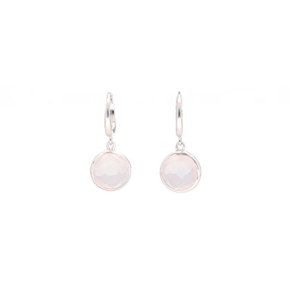 Aro Oro Blanco Cuarzo Rosa AR10030 - Joyería Rometsch
