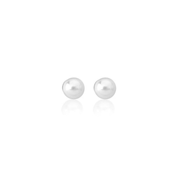 Aros Majorica Cies Perla Dorado 5mm - Joyería Rometsch
