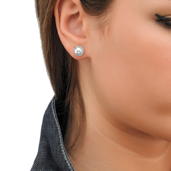 Aros Majorica Lyra Perla 9mm - Joyería Rometsch