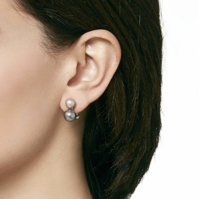 Aros MAJORICA Nuit Perlas Gris y Nuage 7-9mm - Joyería Rometsch