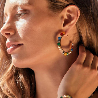 Aros MAJORICA Tutti Frutti Cuarzo y Perlas - Joyería Rometsch