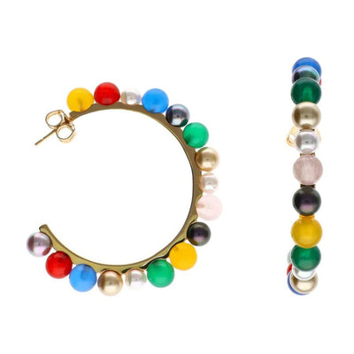 Aros MAJORICA Tutti Frutti Cuarzo y Perlas - Joyería Rometsch