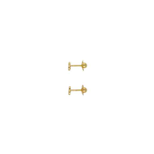 Aros Niña Oro Amarillo y Circón Corazón AR13027 - Joyería Rometsch