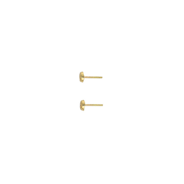 Aros Niña Oro Amarillo y Circones Círculo AR13021 - Joyería Rometsch