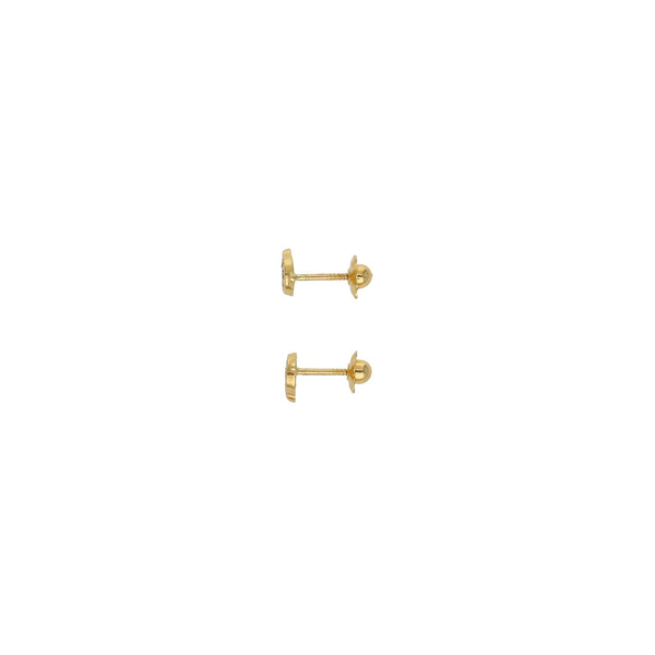 Aros Niña Oro Amarillo y Circones Delfín AR13017 - Joyería Rometsch