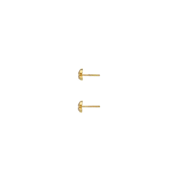 Aros Niña Oro Amarillo y Circones Mariposa AR13016 - Joyería Rometsch
