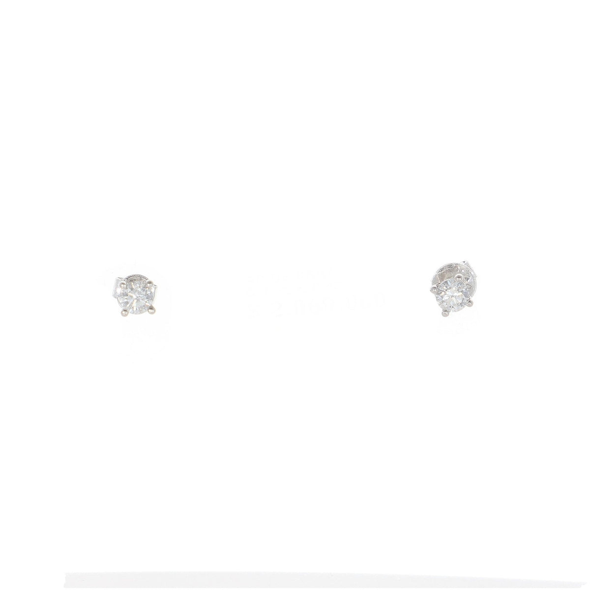 Aros Oro Blanco y Brillante Punto de Luz AR2106016 - Joyería Rometsch