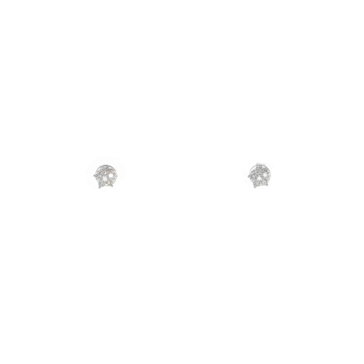 Aros Oro Blanco y Brillantes AR11215 - Joyería Rometsch